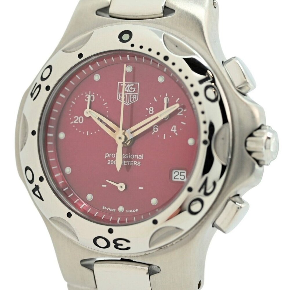 Vintage Ladies 34mm Tag Heuer Kirium Purple Dial Chronograph Watch CL1213.BA0705